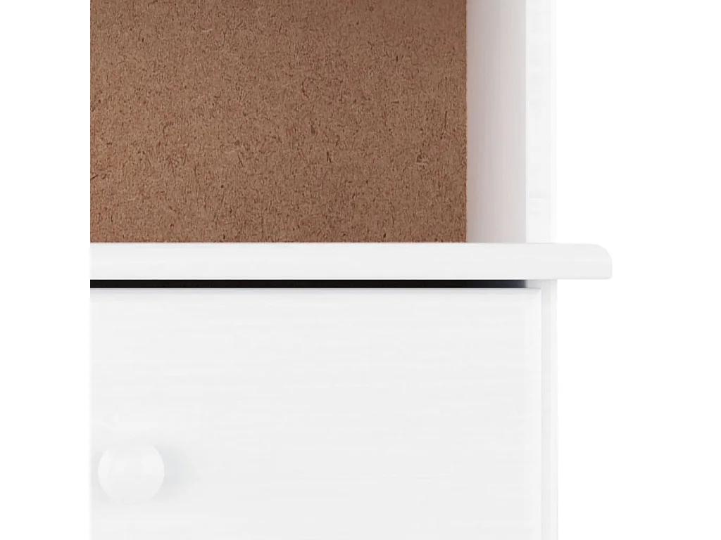 Arven  Bibliothèque et tiroirs ALTA blanc 60x35x142 cm bois massif pin