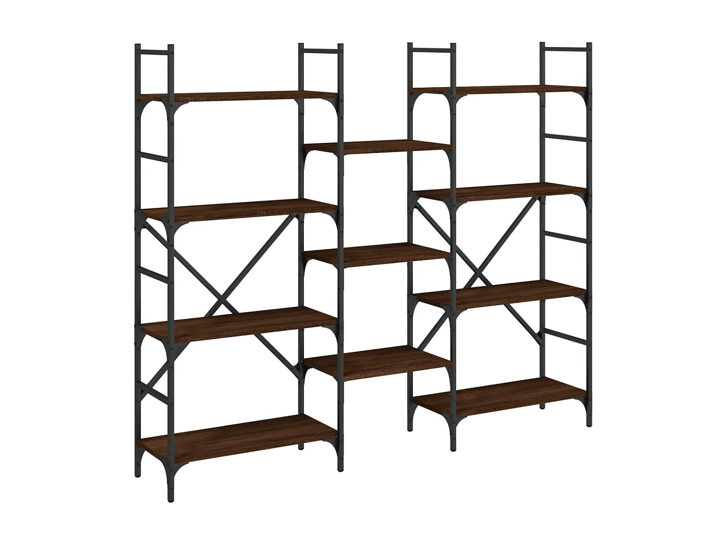 Clashmore  Bibliothèque chêne marron 160x28,5x136,5 cm bois d'ingénierie