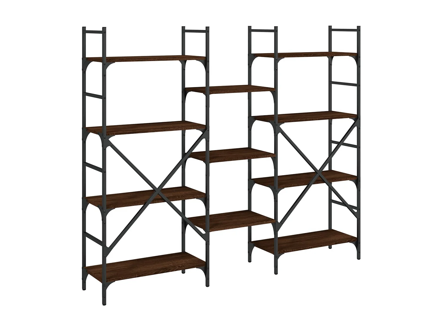 Clashmore  Bibliothèque chêne marron 160x28,5x136,5 cm bois d'ingénierie