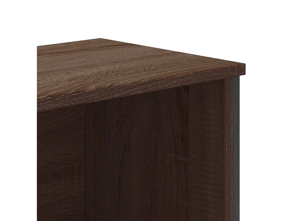 Olga  Bibliothèque chêne marron 80x31x169 cm bois d'ingénierie