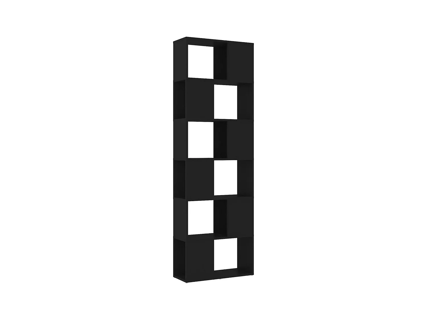 Norman  Boekenkast/kamerscherm 60x24x186 cm bewerkt hout zwart