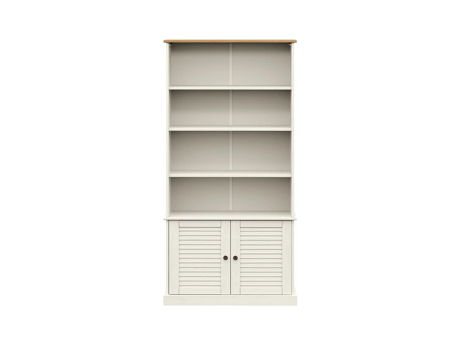 Larindor  Bibliothèque VIGO blanc 85x35x170 cm bois massif de pin