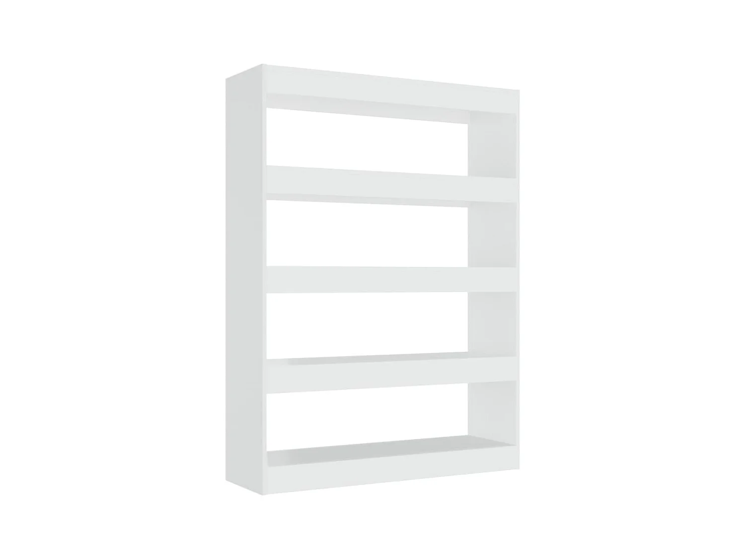 Gyrella  Bibliothèque/Séparateur de pièce Blanc brillant 100x30x135 cm