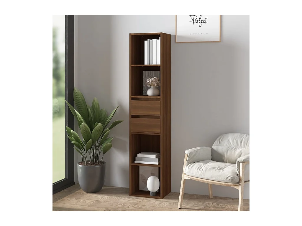 Växjö  Bibliothèque Chêne marron 36x30x171 cm Bois d'ingénierie