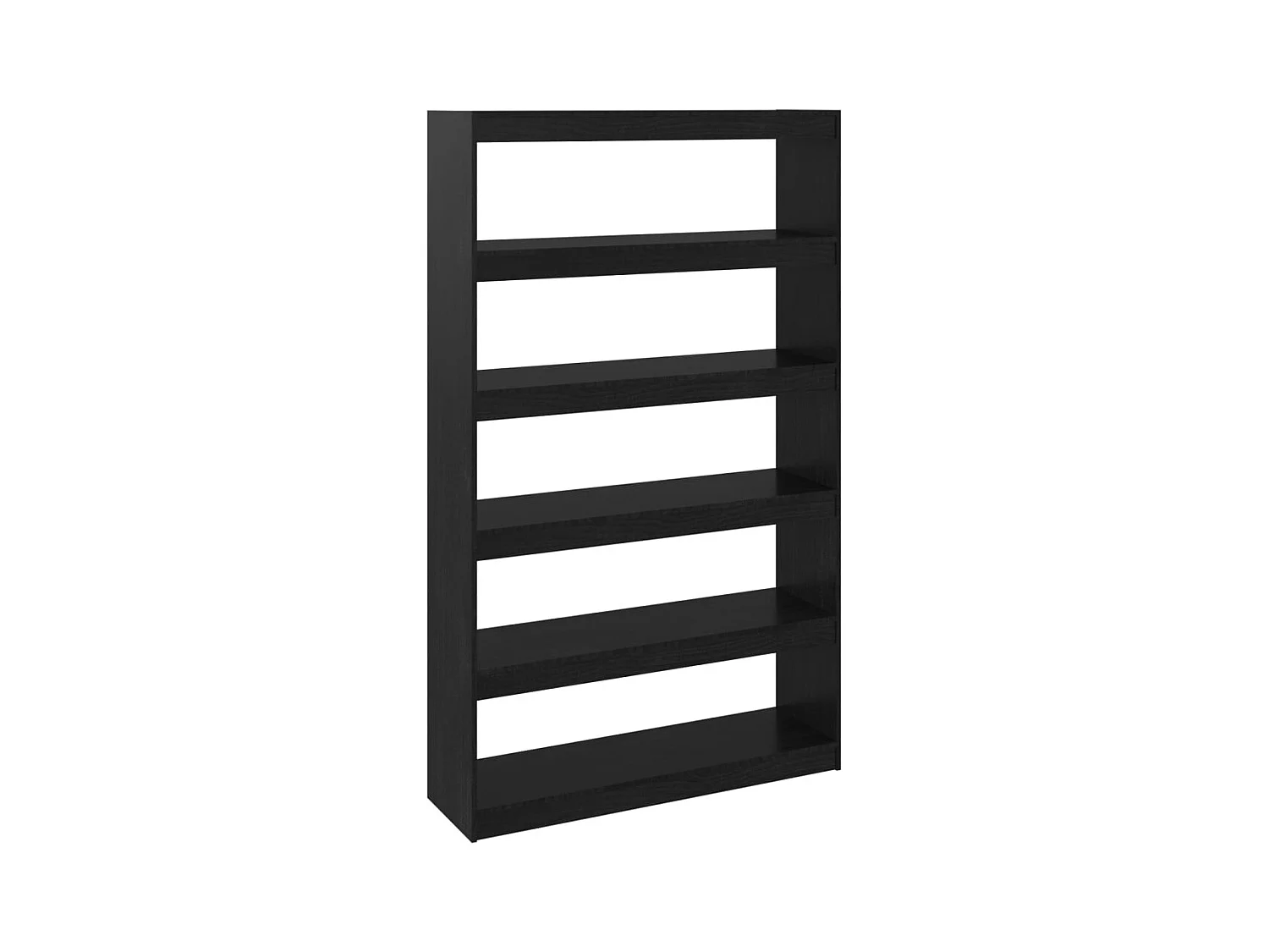 Centerville  Boekenkast/kamerscherm 100x30x167,5 cm massief grenenhout zwart