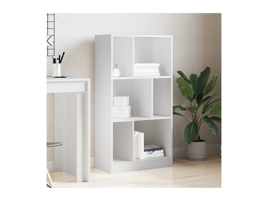 York  Boekenkast 57x28,5x107,5 cm bewerkt hout wit