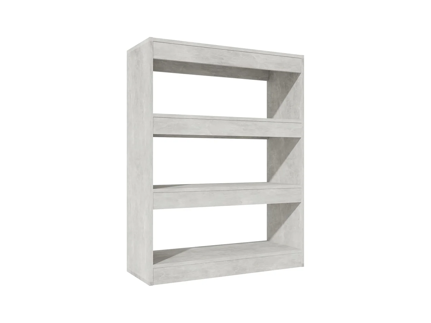 Qerlin  Bibliothèque/Cloison Gris béton 80x30x103 cm Bois d'ingénierie