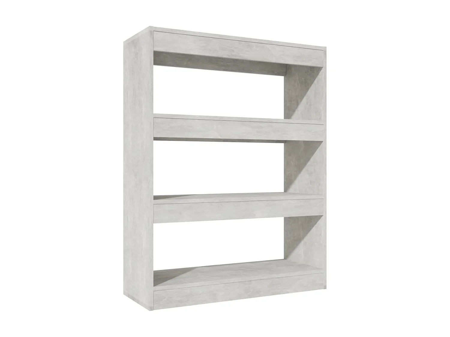 Qerlin  Bibliothèque/Cloison Gris béton 80x30x103 cm Bois d'ingénierie