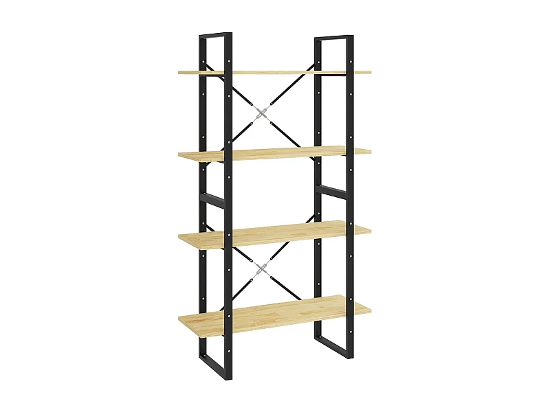 Vista  Boekenkast met 4 schappen 80x30x140 cm massief grenenhout