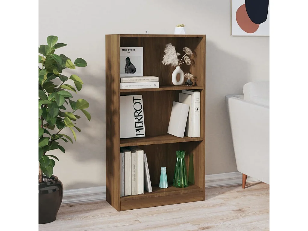 Jairo  Bibliothèque Chêne marron 60x24x109 cm Bois d'ingénierie