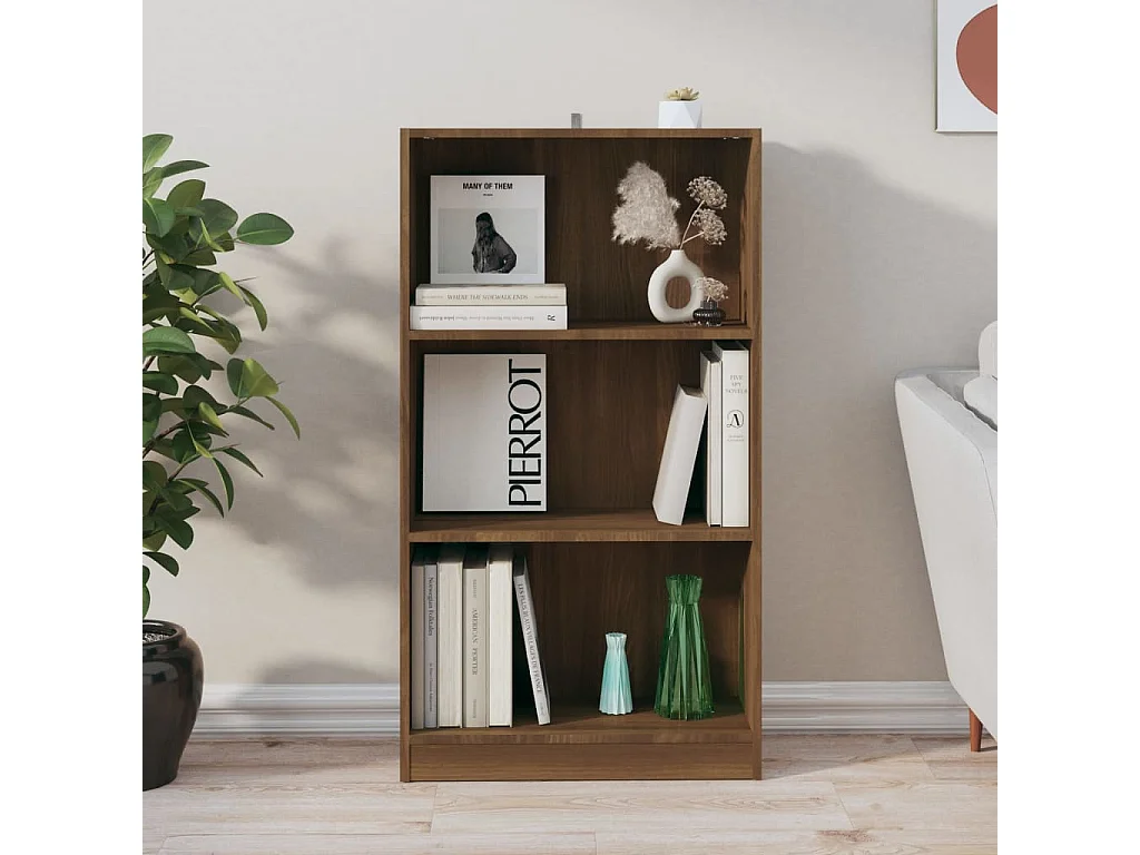 Jairo  Bibliothèque Chêne marron 60x24x109 cm Bois d'ingénierie