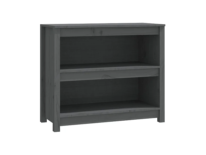 Laurens  Bibliothèque Gris 80x35x68 cm Bois de pin massif