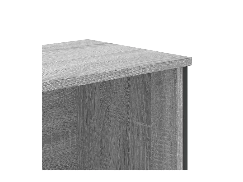 Olga  Bibliothèque sonoma gris 80x31x169 cm bois d'ingénierie
