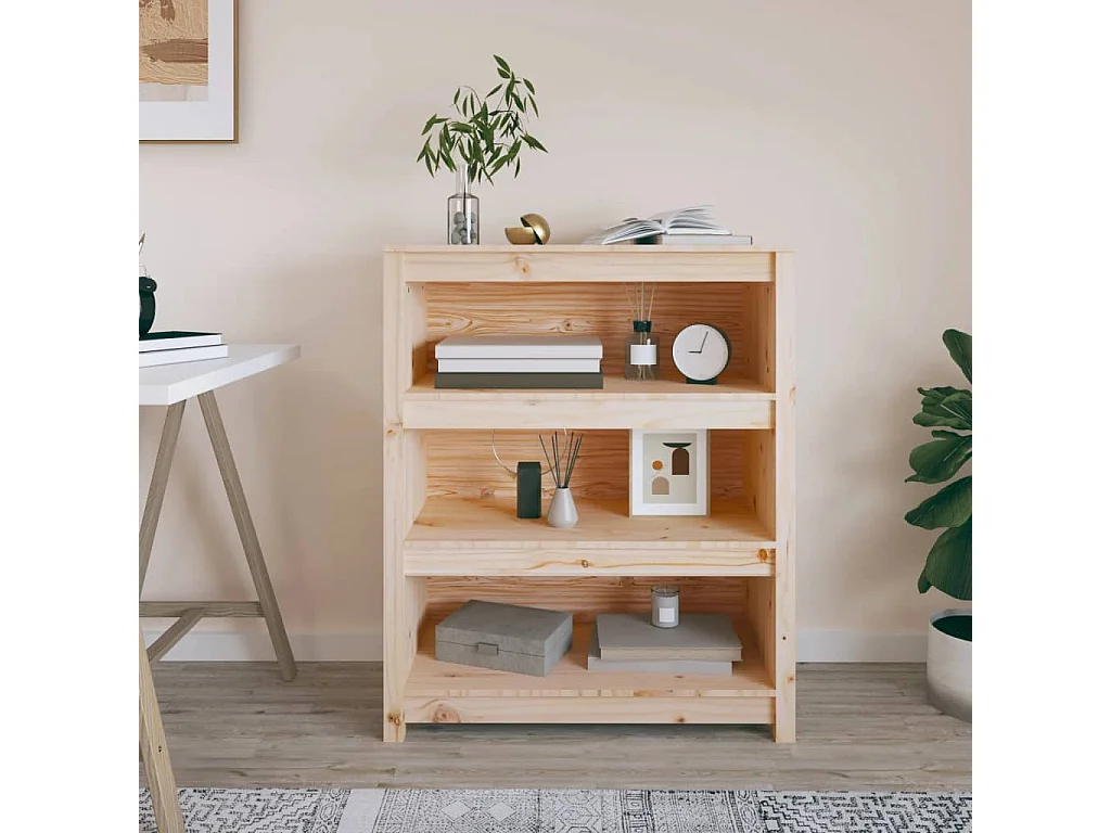 Laurens  Bibliothèque 80x35x97 cm Bois de pin massif