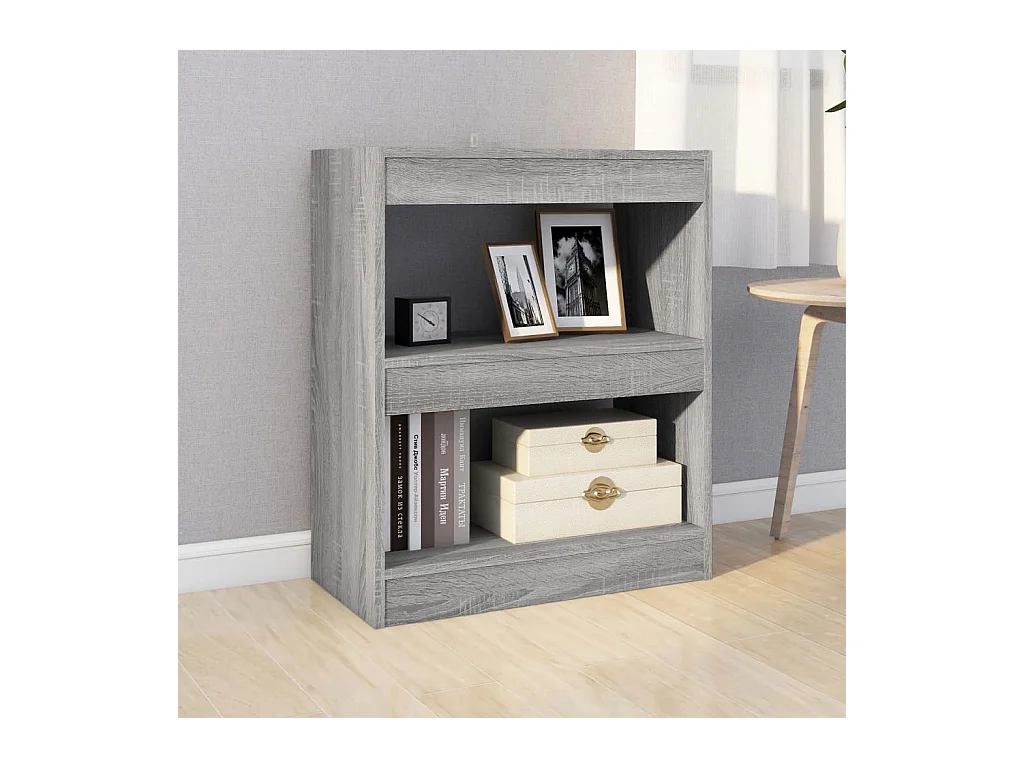 Marthir  Bibliothèque/Séparateur de pièce Sonoma gris 60x30x72 cm