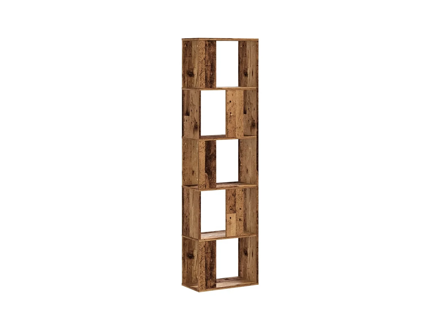 Fairmont  Librería de 5 niveles madera color envejecido 45x23,5x162,5 cm
