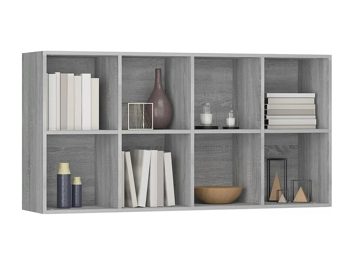 Pieter  Bibliothèque/Buffet Sonoma gris 66x30x130 cm Bois d'ingénierie