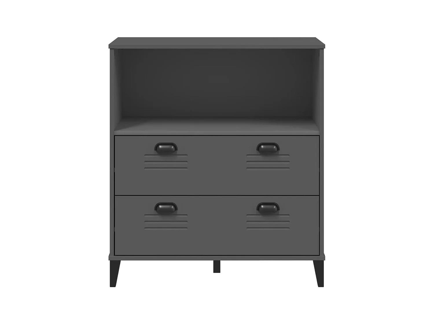 Lene  Librería VIKEN madera de ingeniería gris antracita 80x40x90 cm