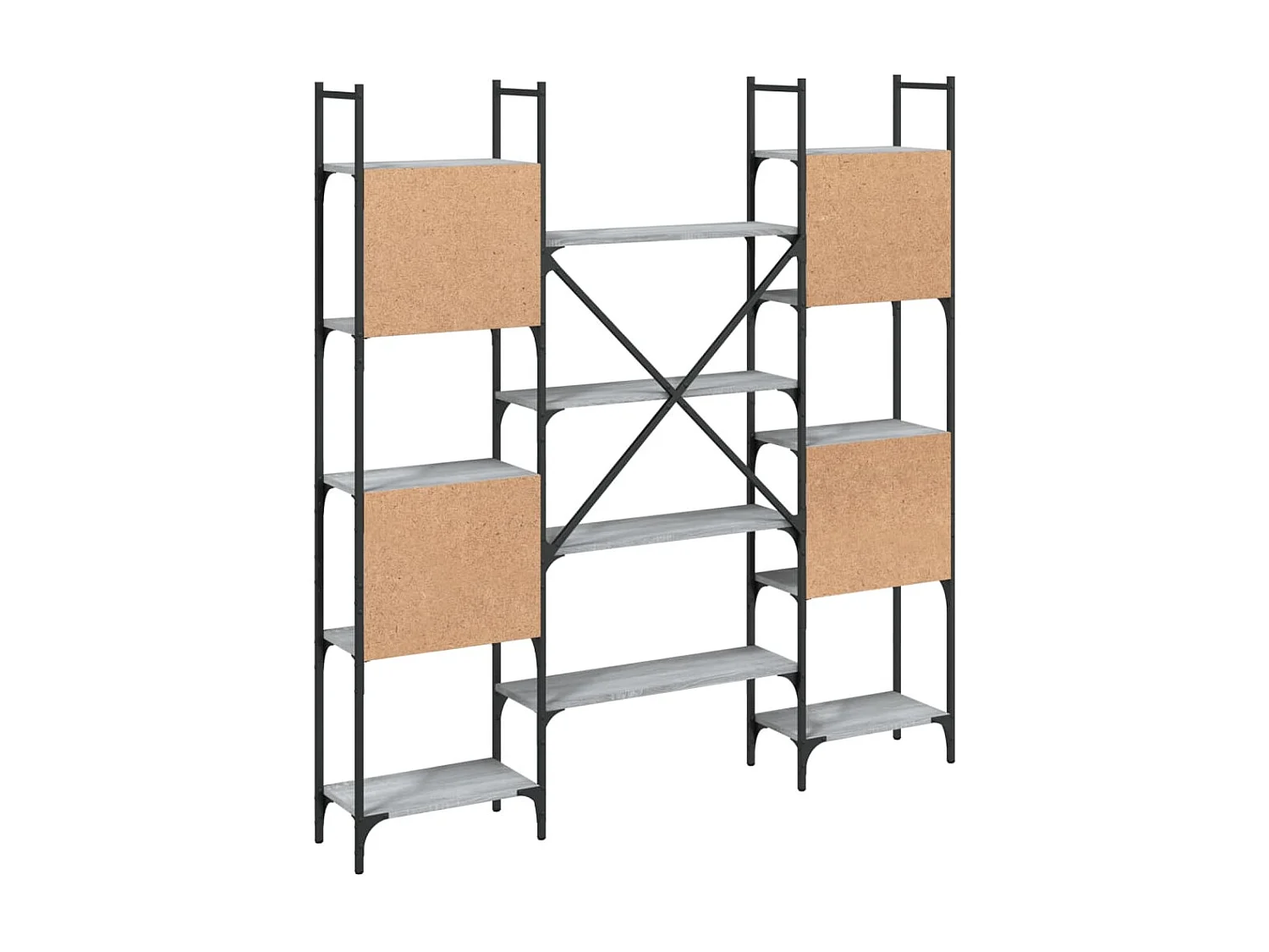 Kiki  Bibliothèque sonoma gris 155,5x24x166,5 cm bois d'ingénierie