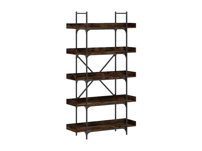 Vero Beach  Bibliothèque 5 niveaux chêne fumé 100x33x180,5 cm