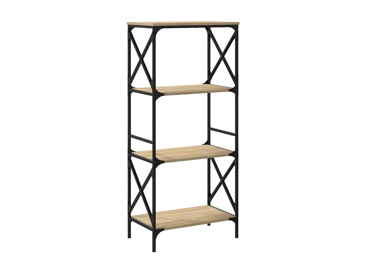 Uusikaupunki  Bibliothèque à 4 niveaux chêne sonoma 59x35x132 cm