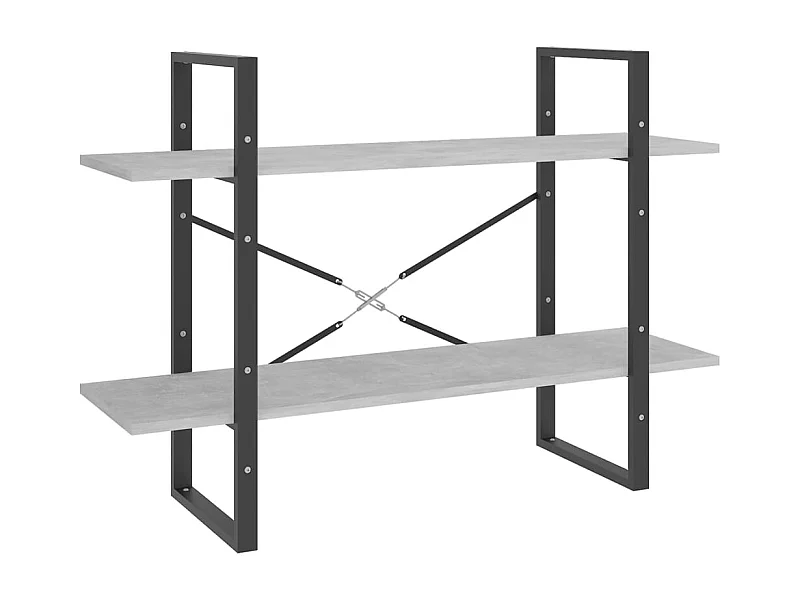 Gitana  Boekenkast met 2 schappen 100x30x70 cm spaanplaat betongrijs