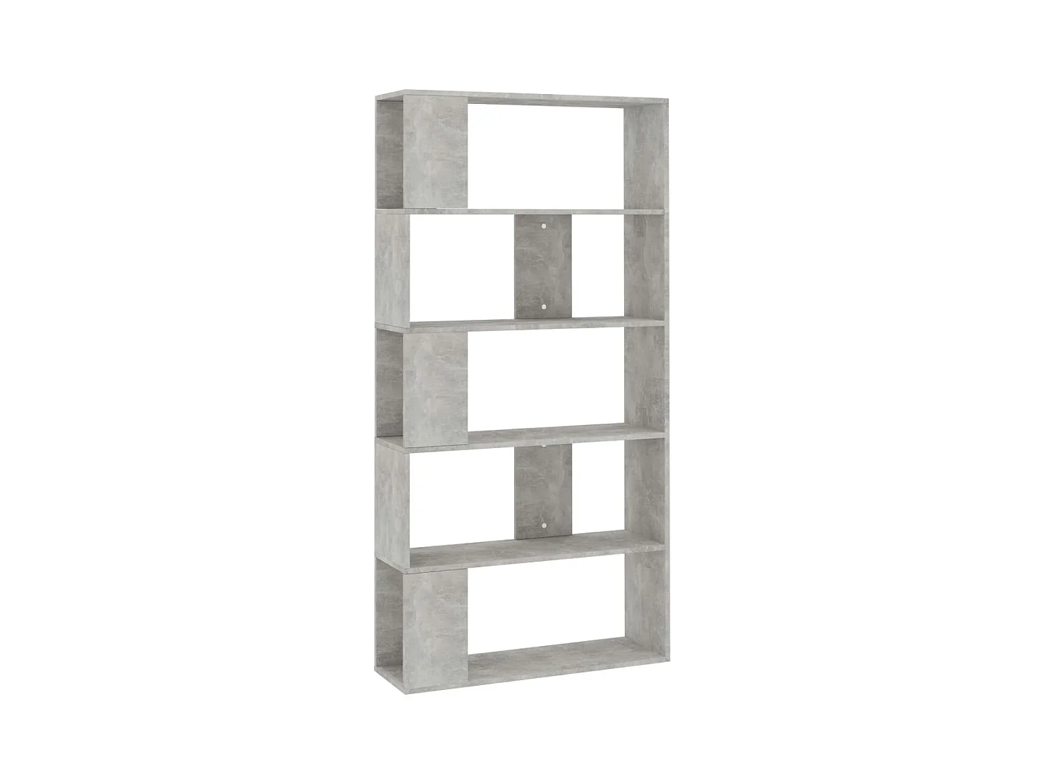 Adrik  Bibliothèque/Séparateur de pièce Gris béton Bois d’ingénierie