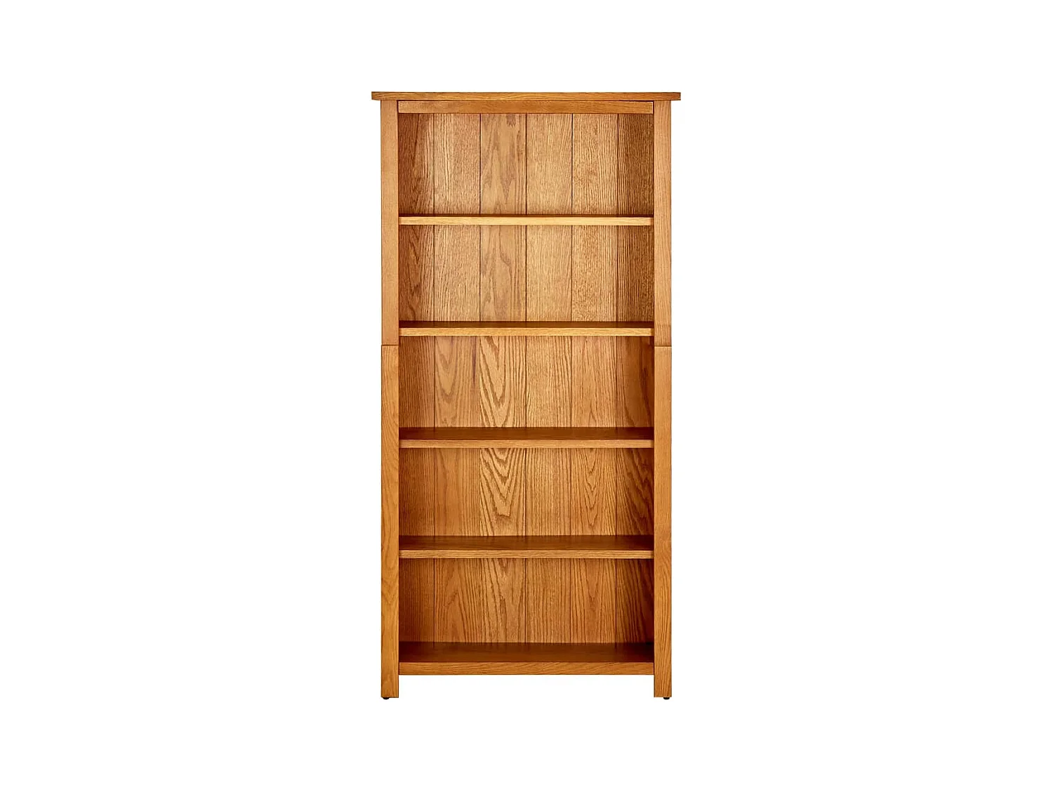 Poyraz  Estantería de 5 niveles de madera maciza de roble 70x22x140 cm