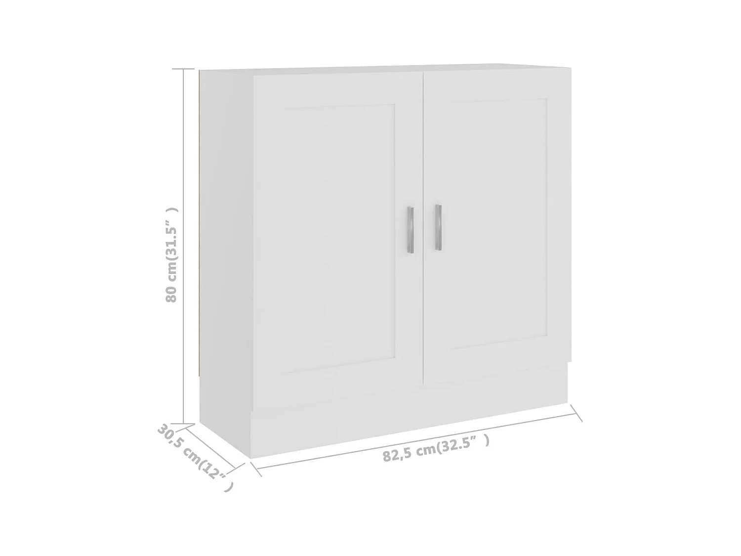 Krimpen aan den IJssel  Bibliothèque Blanc 82,5x30,5x80 cm Bois d'ingénierie