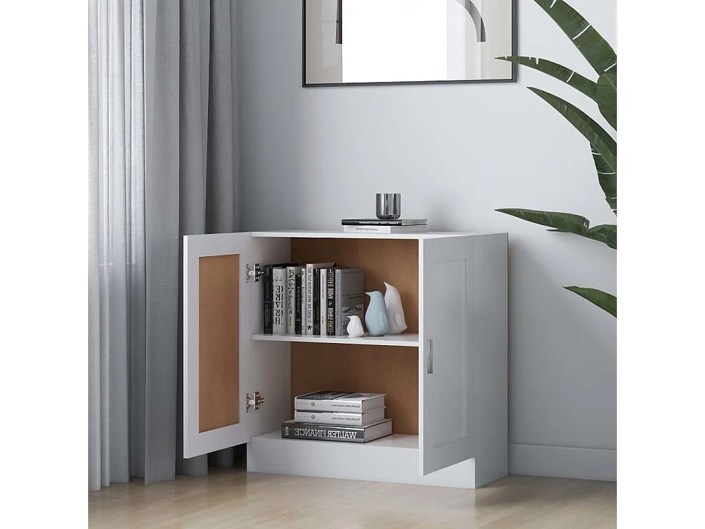 Krimpen aan den IJssel  Bibliothèque Blanc 82,5x30,5x80 cm Bois d'ingénierie