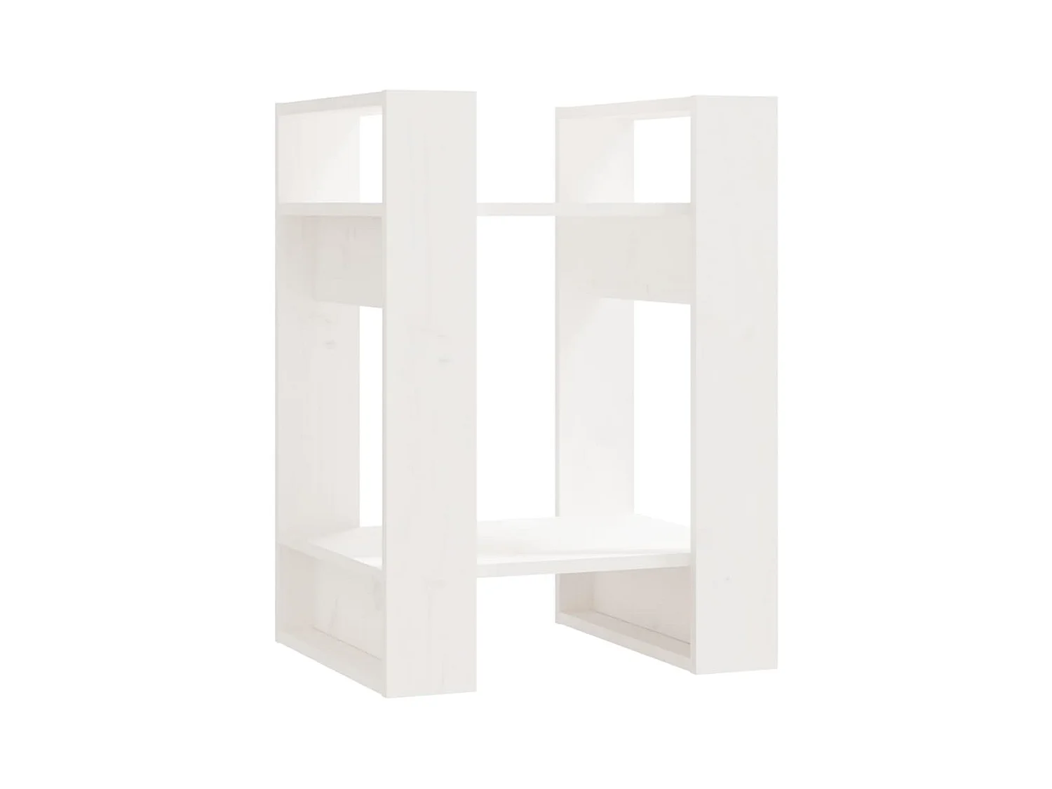Christine-Louise  Bibliothèque/Séparateur de pièce Blanc 41x35x57 cm Pin massif