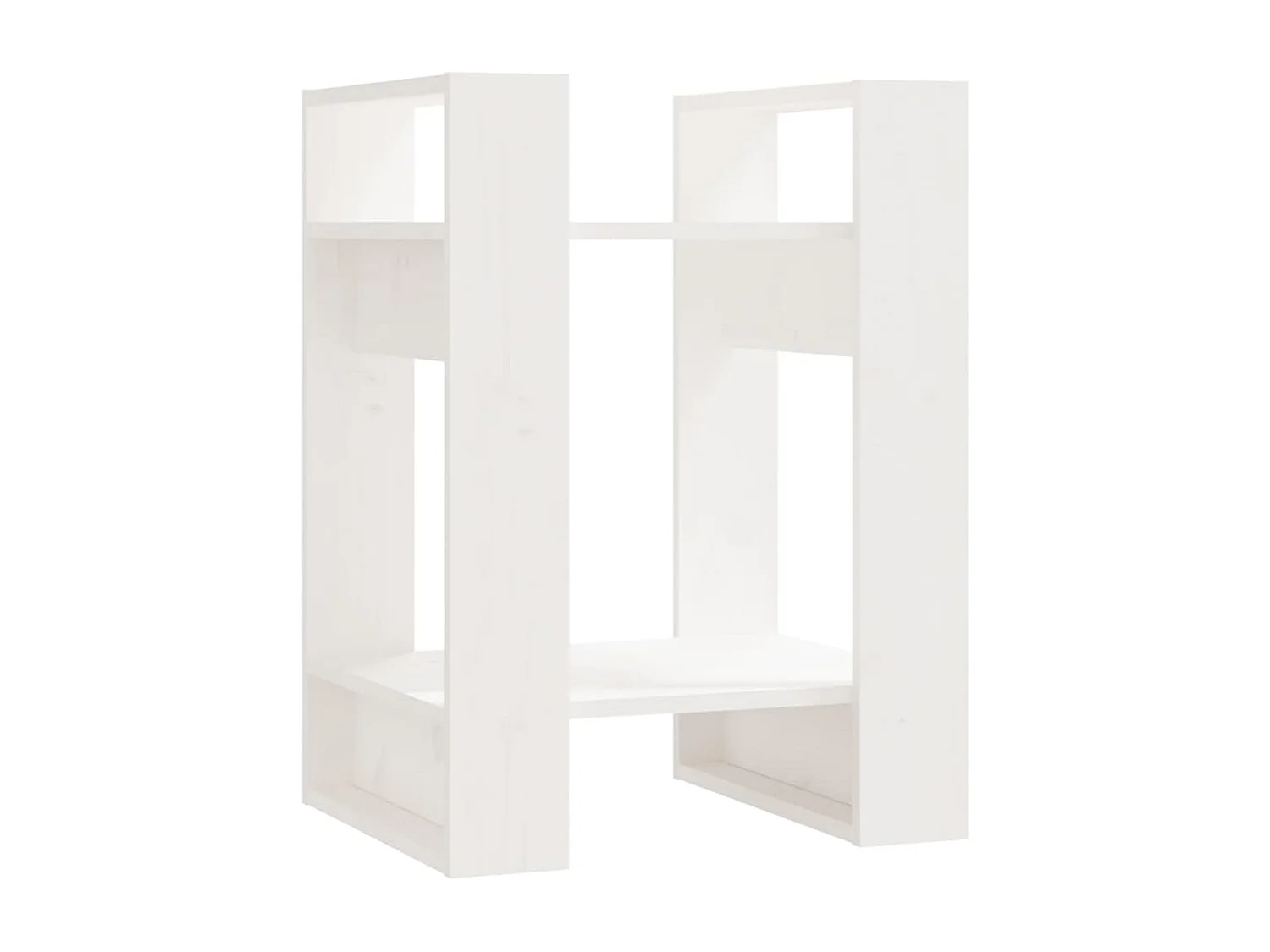 Christine-Louise  Bibliothèque/Séparateur de pièce Blanc 41x35x57 cm Pin massif