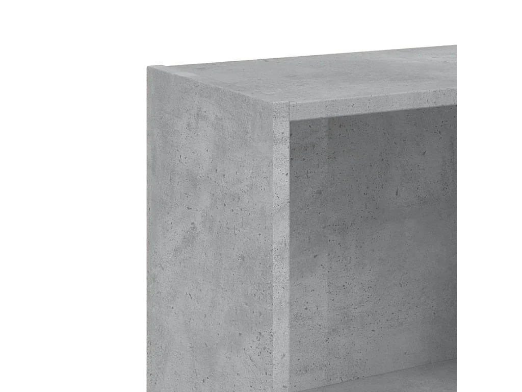 Jairo  Bibliothèque à 3 niveaux gris béton bois d'ingénierie