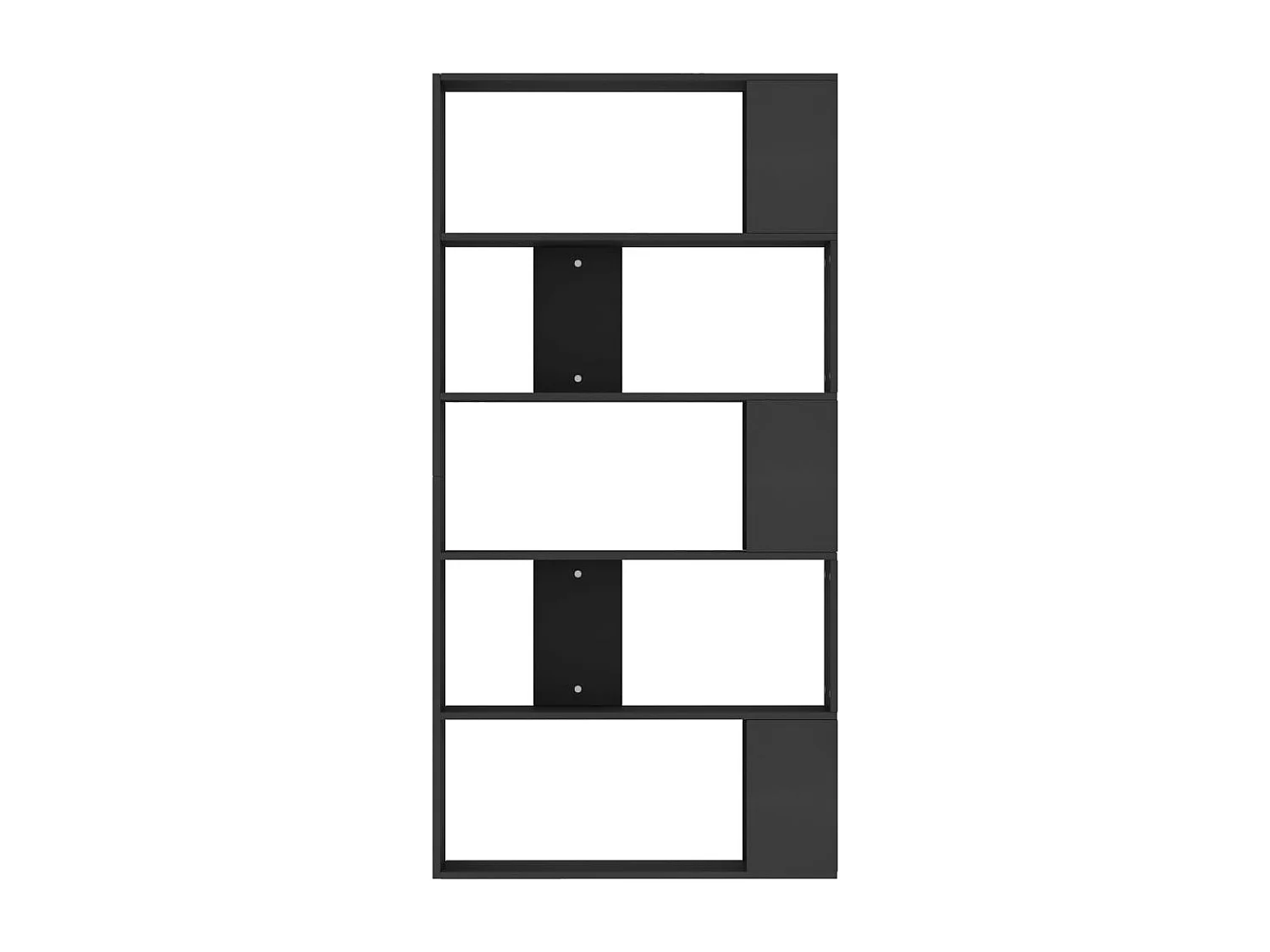 Adrik  Bibliothèque/Séparateur de pièce Noir Bois d’ingénierie