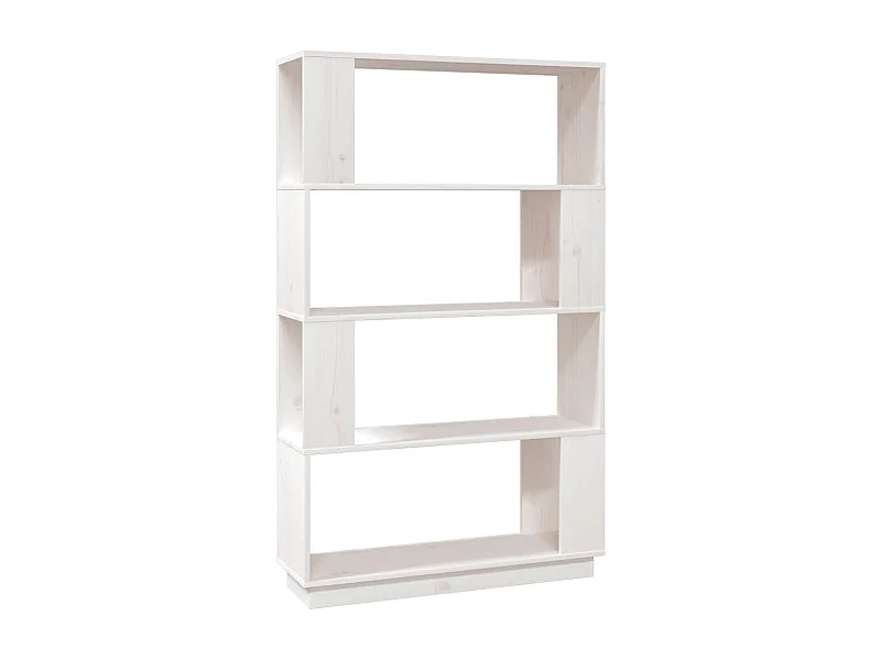 Dilber  Bibliothèque/Séparateur de pièce Blanc 80x25x132 cm Pin massif