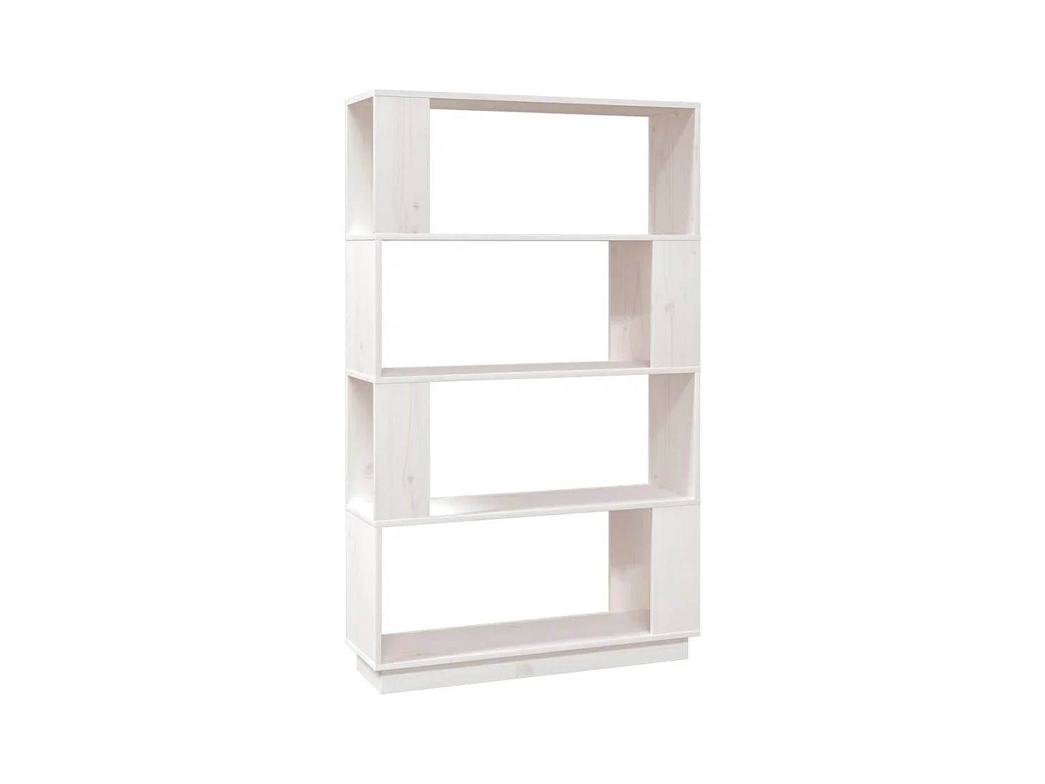 Dilber  Bibliothèque/Séparateur de pièce Blanc 80x25x132 cm Pin massif