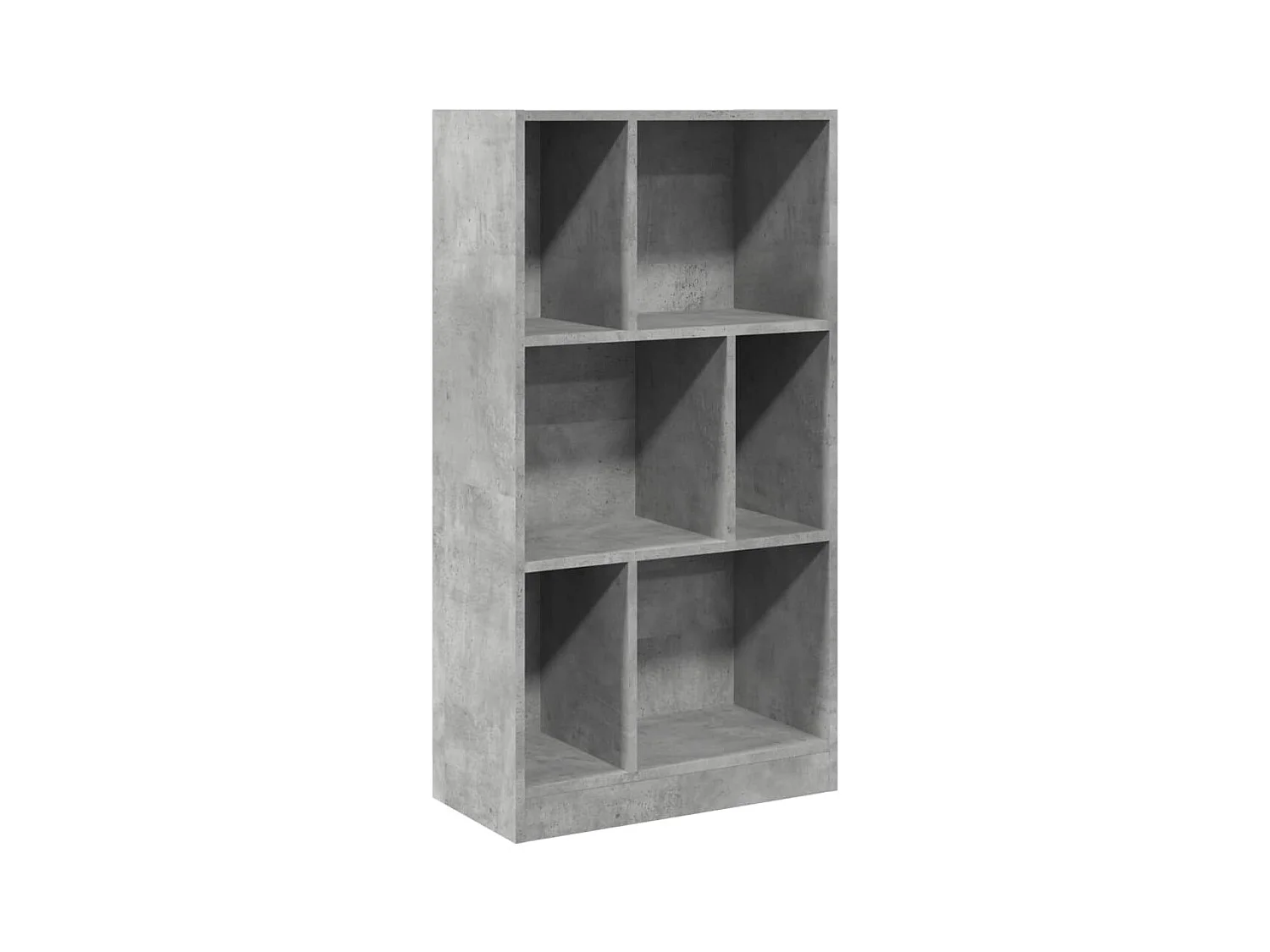 York  Estantería madera de ingeniería gris hormigón 57x28,5x107,5 cm
