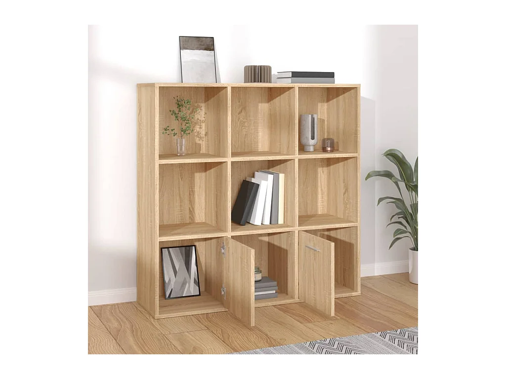 Clonakenny  Bibliothèque Chêne sonoma 98x30x98 cm Bois d’ingénierie