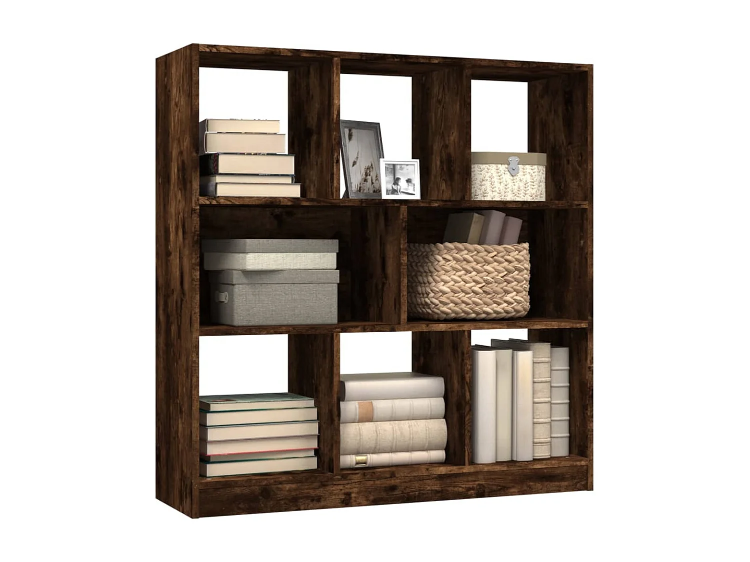 Avenra  Bibliothèque Chêne fumé 97,5x29,5x100 cm Bois d'ingénierie