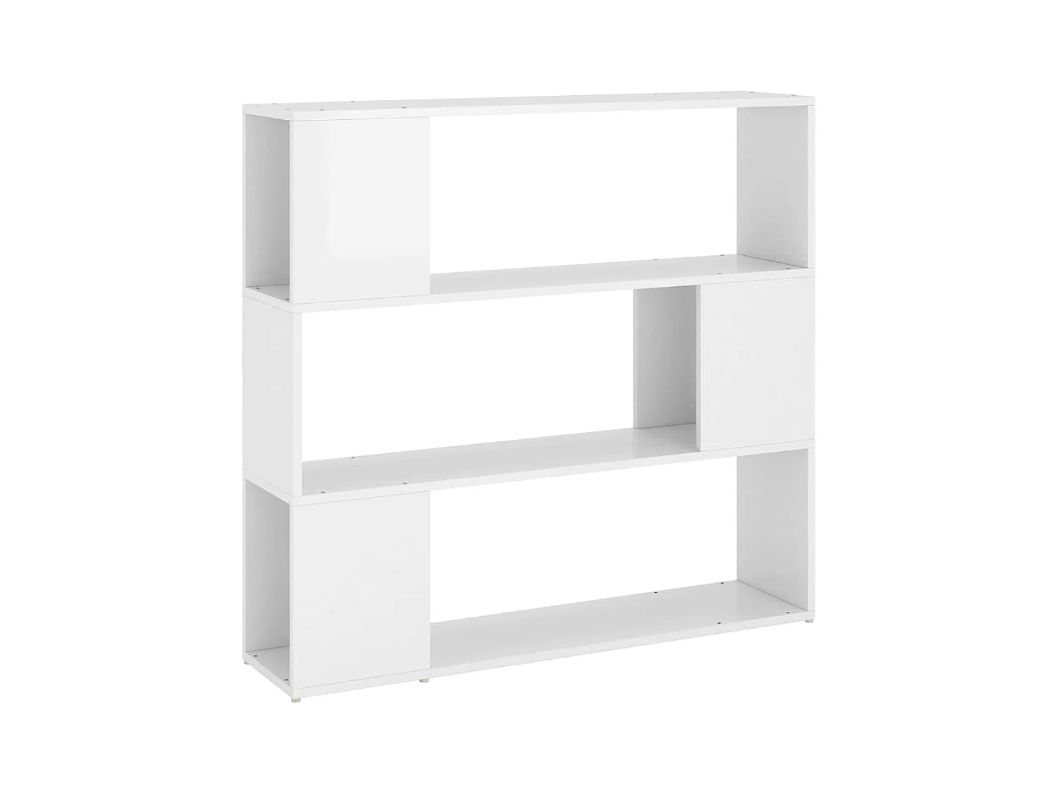 Norman  Bibliothèque/Séparateur de pièce Blanc brillant 100x24x94 cm