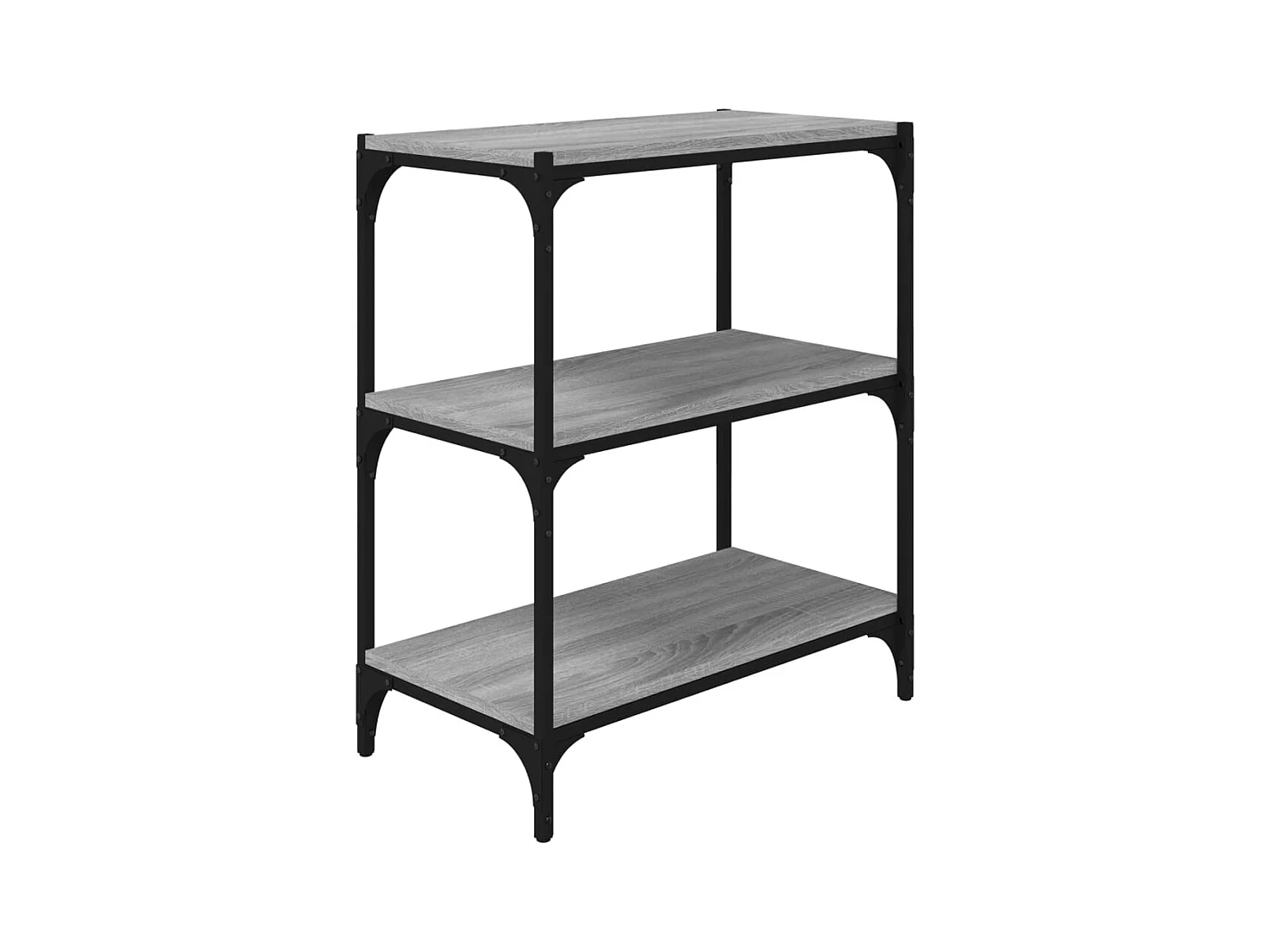 Ventura  Boekenkast 60x33x70,5 cm hout en staal grijs sonoma eikenkleur