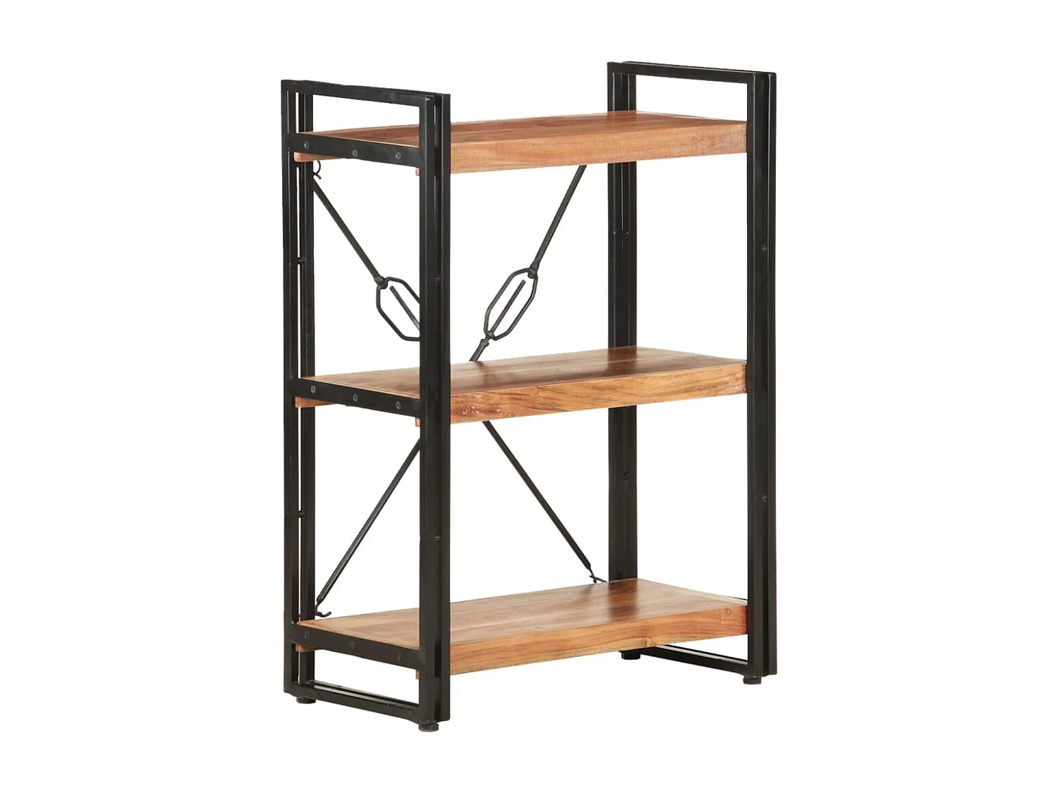 Yoan  Bibliothèque à 3 niveaux 60x30x80 cm Bois d'acacia massif