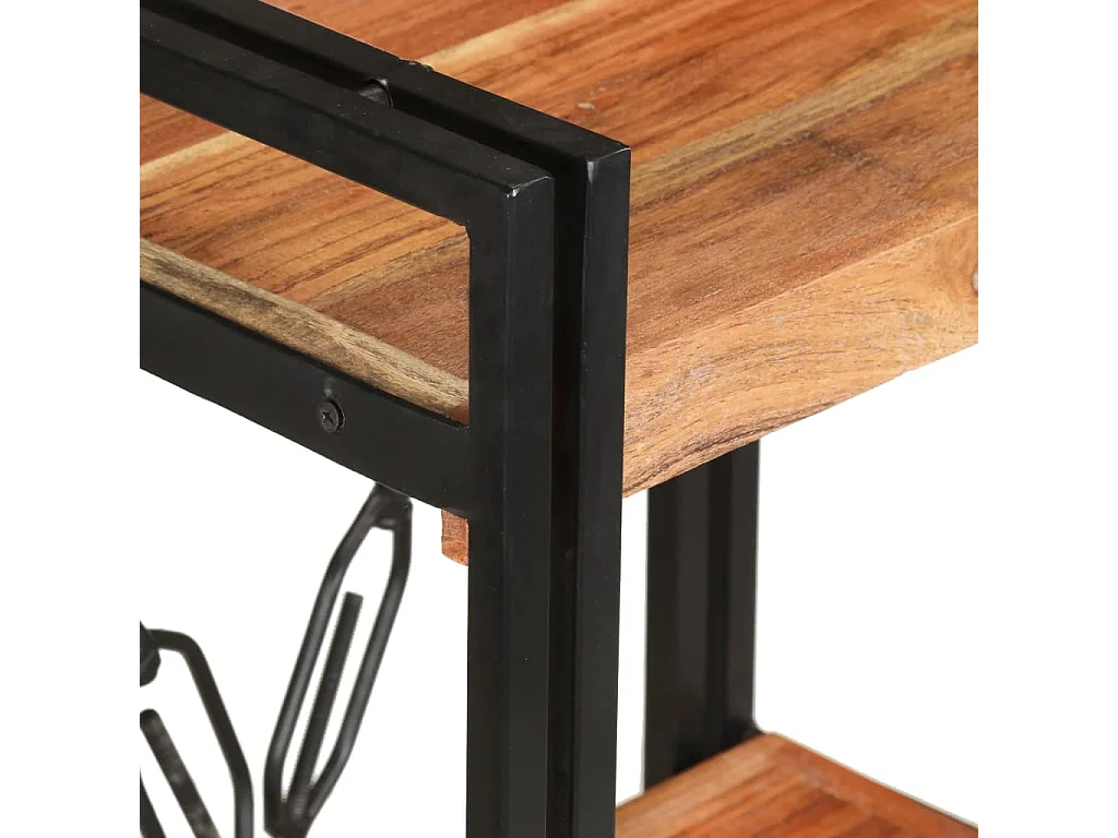 Yoan  Bibliothèque à 3 niveaux 60x30x80 cm Bois d'acacia massif