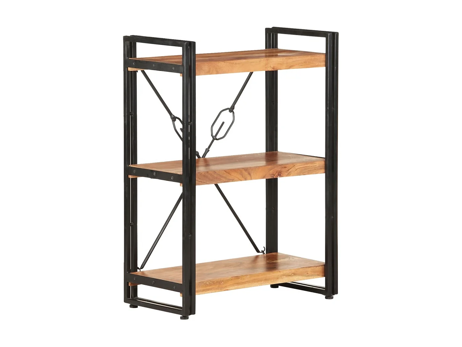 Yoan  Bibliothèque à 3 niveaux 60x30x80 cm Bois d'acacia massif