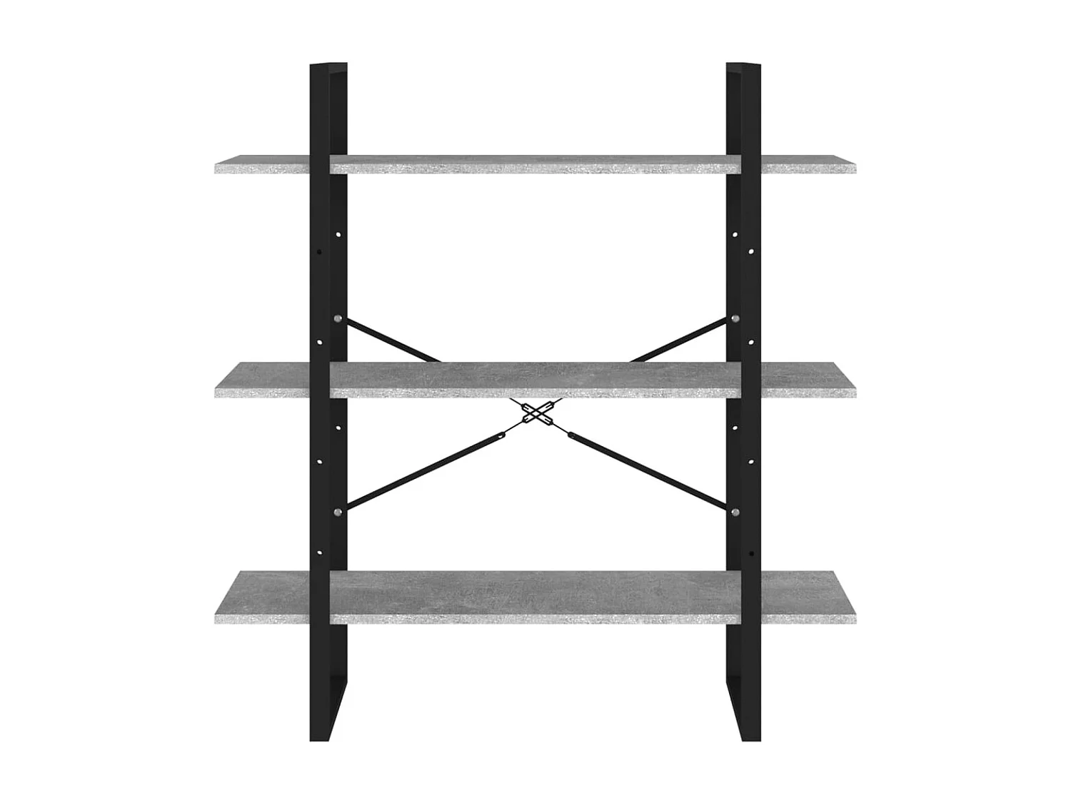 Capitola  Bibliothèque gris béton 100x30x105 cm bois d'ingénierie