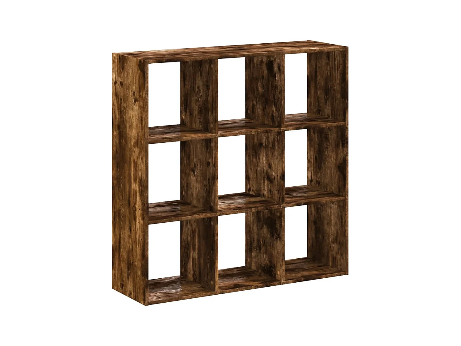 Digna  Bibliothèque chêne fumé 102x32x102 cm bois d'ingénierie