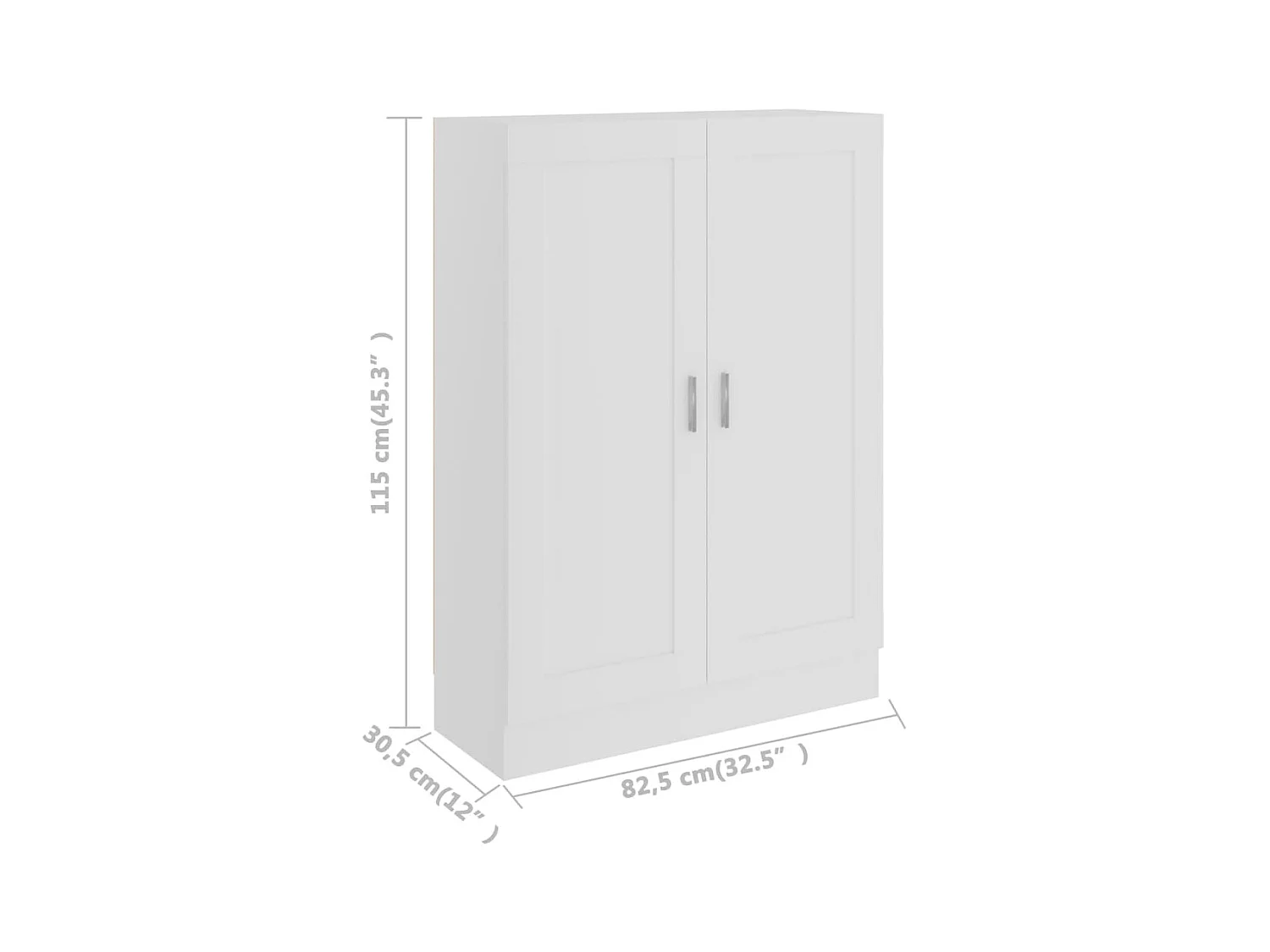 Krimpen aan den IJssel  Bibliothèque Blanc 82,5x30,5x115 cm Bois d'ingénierie