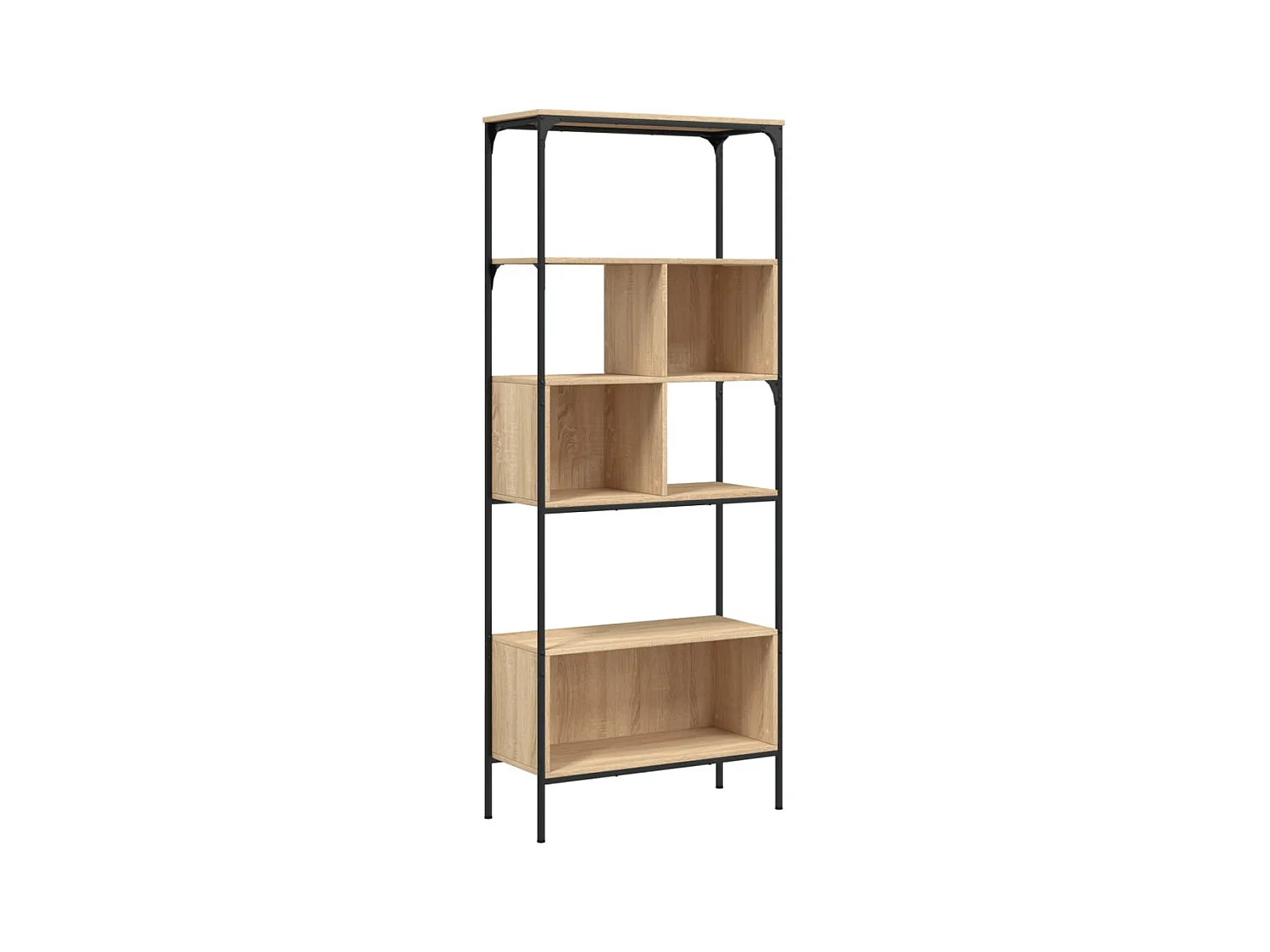 Jytte  Bibliothèque 5 niveaux chêne sonoma 76x33x188,5 cm