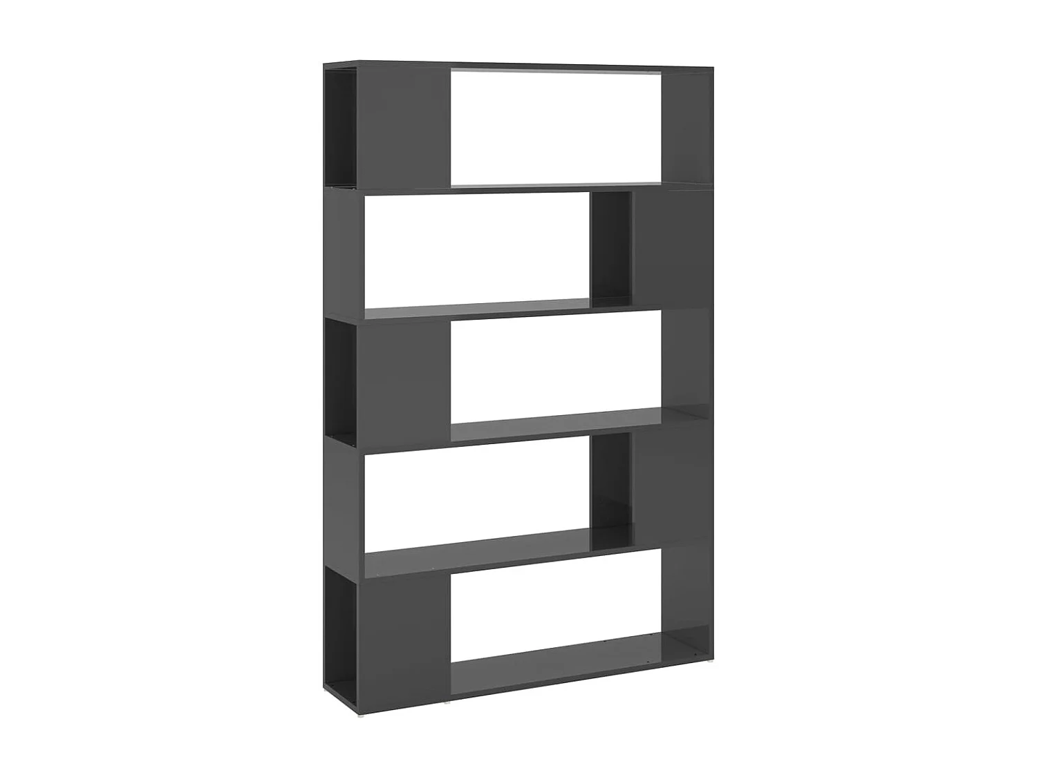 Norman  Boekenkast/kamerscherm bewerkt hout hoogglans grijs