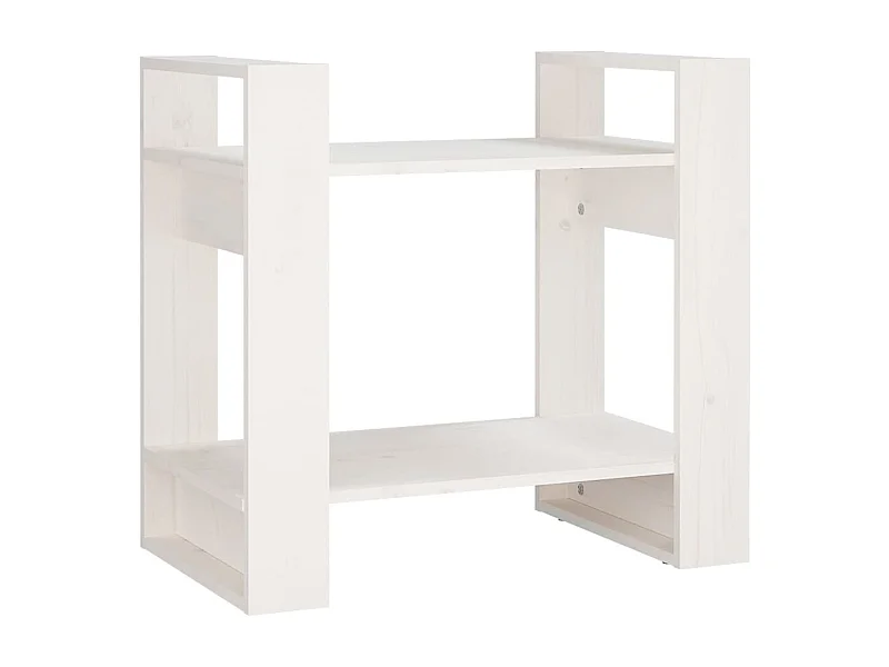 Troyle  Boekenkast/kamerscherm 60x35x57 cm massief grenenhout wit